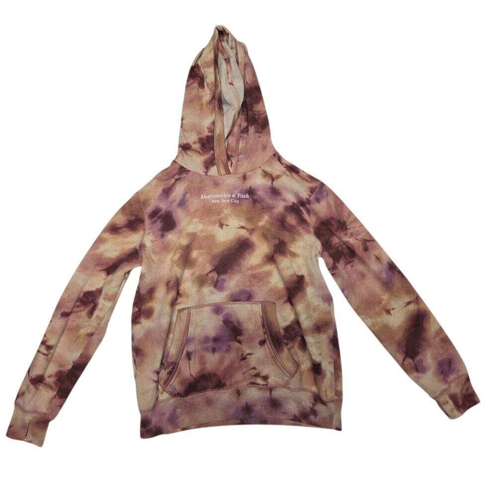 Abercrombie & Fitch Tie-Dye Hoodie - Purple & Brown 15/16